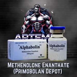 Alfaboliinipullo. (Primobolan) Suomessa Alpha-Pharma Healthcaren toimesta
