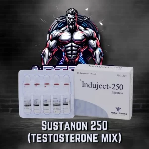 Induject-250 (Sustanon) vahvistin. Suomessa Alpha-Pharma Healthcaren toimesta