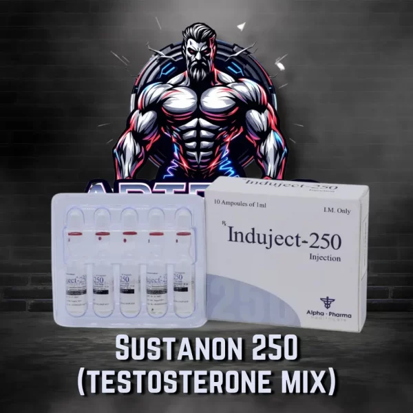Induject-250 (Sustanon) vahvistin. Suomessa Alpha-Pharma Healthcaren toimesta